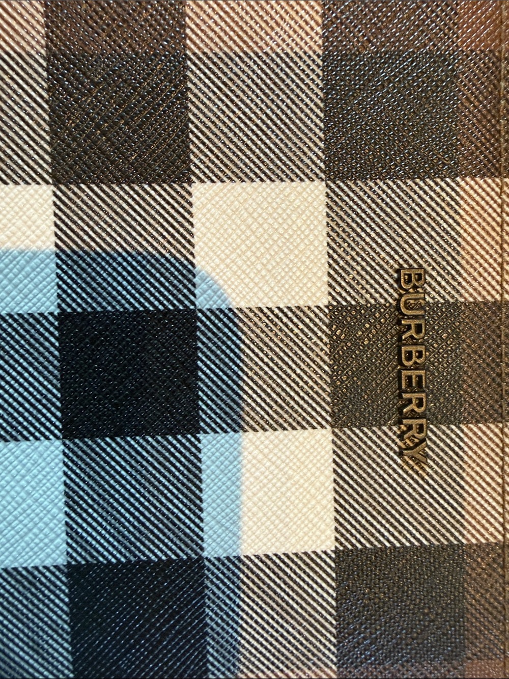 Burberry Black Brown White Plaid Crossbody Pouch - Picture 2 of 4